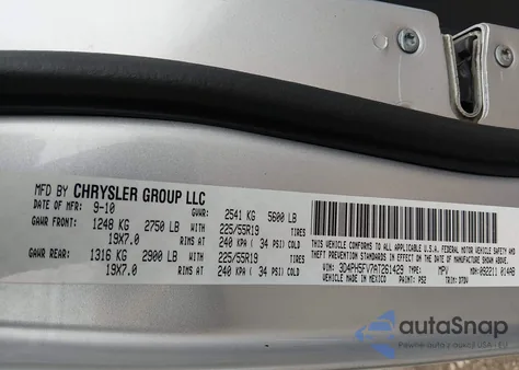 2010 Dodge Journey Sxt из США, поврежденный, VIN 3D4PH5FV7AT261429